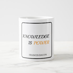 Caneca De Café Grande Conhecimento é mínimo de energia