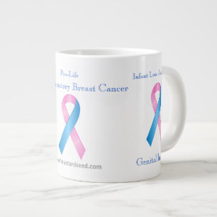 Caneca De Café Grande Consciência do cancer