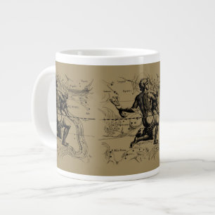 Caneca De Café Grande Constelação de Vintage Aquarius por Hevelius 169