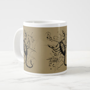 Caneca De Café Grande Constelação Scorpio Hevelius 1690