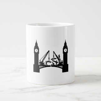 Caneca De Café Grande Construção épica da ponte da torre do relógio de L