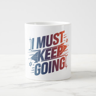 Caneca De Café Grande "Continuar: Mug de Motivação Diária"