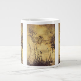 Caneca De Café Grande Conto de Fadas Vintage, Equilibrista da Fada por R
