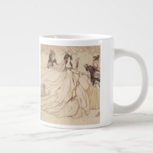 Caneca De Café Grande Contos de Fadas Vintage, Cinderela por Arthur Rack