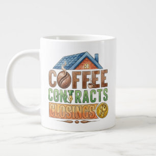 Caneca De Café Grande Contratos de Café Fechamentos Corretor Personaliza
