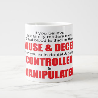 Caneca De Café Grande Controlar o abuso familiar