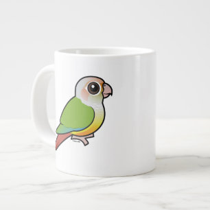 Caneca De Café Grande Conure de Beija Verde-de-Brisa Birdorável