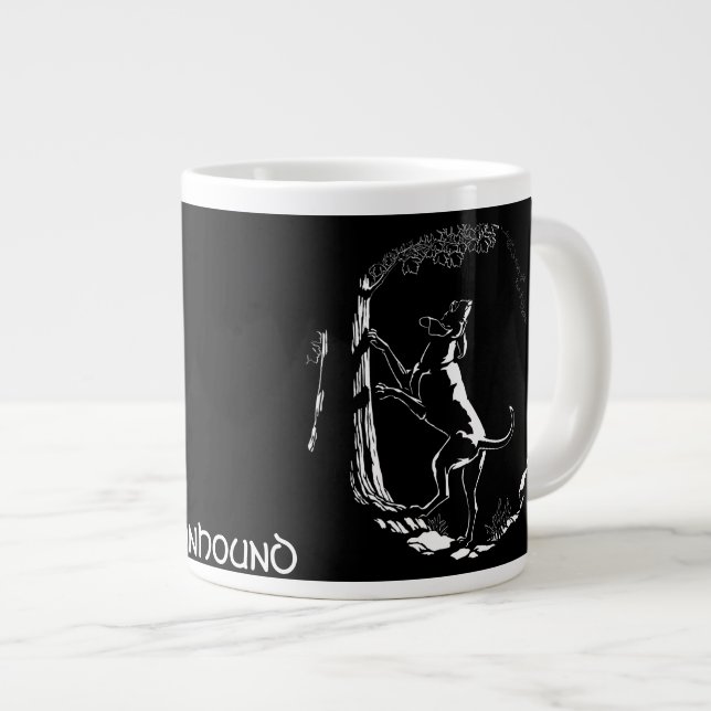 Caneca De Café Grande Coonhound Coffee Mug Personalizado Cachorro (Frente Esquerda)