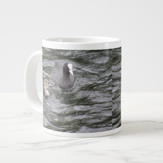 Caneca De Café Grande Coot e Pintinho (Frente Esquerda)