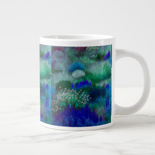 Caneca De Café Grande Copo de café azul dos prados