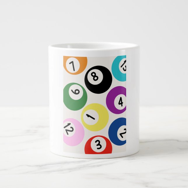 Caneca De Café Grande Copo de café exemplo bilhar  (Frente)