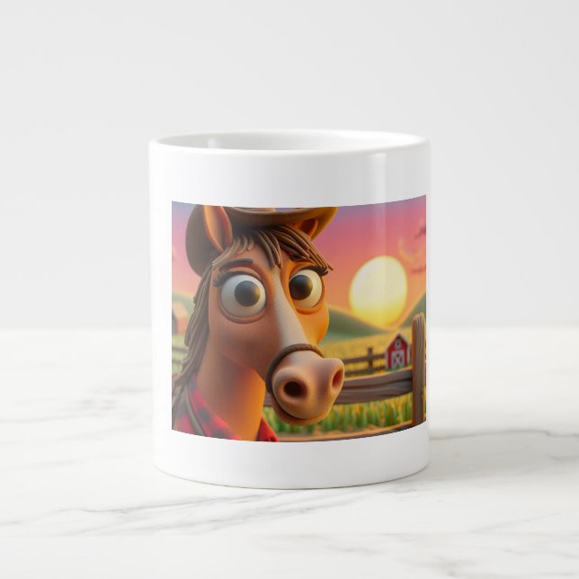 Caneca De Café Grande copo de cavalo (Frente)