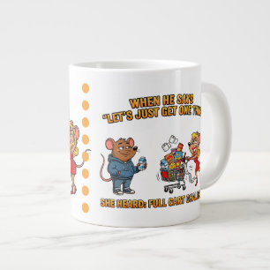 Caneca De Café Grande Copo de Meme Divertido de Marido e Mulher Comprand