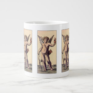 Caneca De Café Grande Copo de São Valentim Cupido Amarrado, Carta de Tar