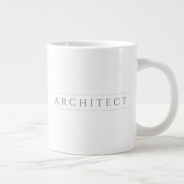 Caneca De Café Grande Copo Grande Branco / Cinza ARQUITETO