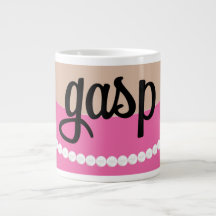 Cor-de-rosa * Gasp e Embraiagem Pérolas Jumbo Mug