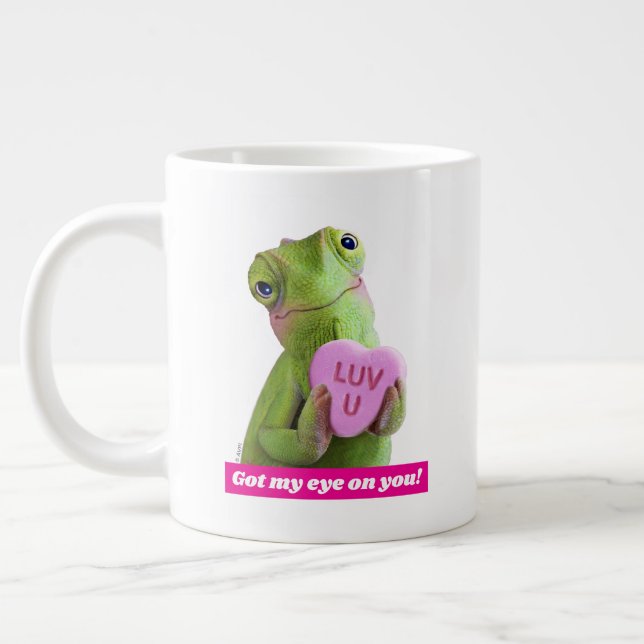 Caneca De Café Grande Coração Camaleão (Te Amo) (Esquerda)