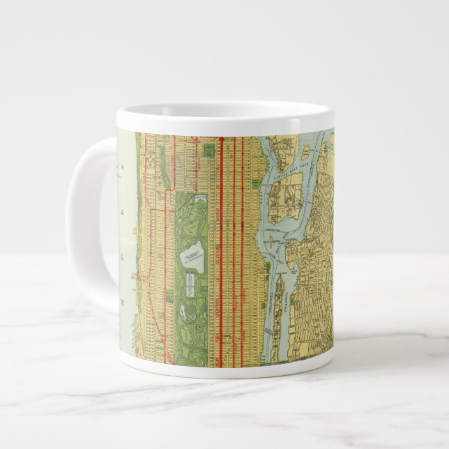 Caneca De Café Grande Coração de Nova York (Frente Esquerda)