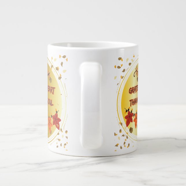 Caneca De Café Grande Coração Grato Alma Agradecida (Traseira)