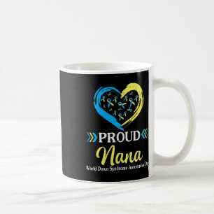 Caneca De Café Grande Coração Orgulhosa Nana Avó Mundo Síndrome d