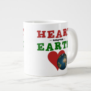 Caneca De Café Grande Coração Vermelho é anagrama para Terra Verde