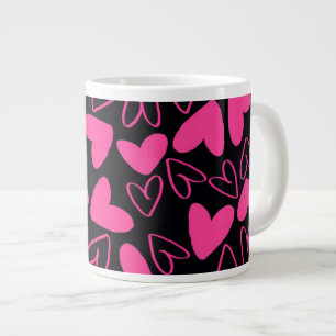 Caneca De Café Grande Corações