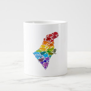 Caneca De Café Grande Corações de Mug de Israel de Grande Tamanho