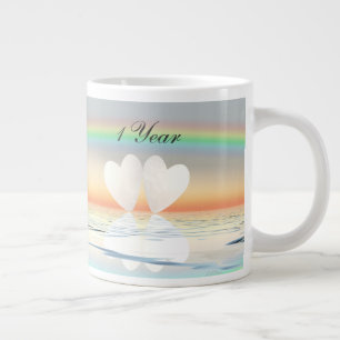 Caneca De Café Grande Corações de Papel de 1rua