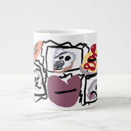 Caneca De Café Grande corações malteses