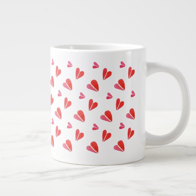 Caneca De Café Grande CORAÇÕES MINI Caneca Grande (Direita)