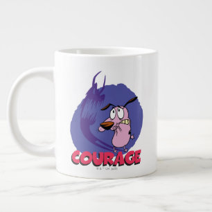 Caneca De Café Grande Coragem ao Cachorro   Gráfico de sombra