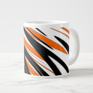 Caneca De Café Grande Cores de Bengala Linhas Esquerdas