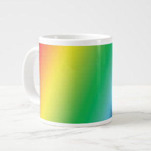Caneca De Café Grande cores do arco-íris do orgulho igualitário - cane