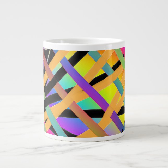 Caneca De Café Grande Cores Entrelaçadas (Frente)