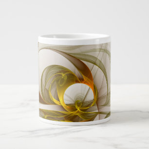 Caneca De Café Grande Cores Metálicas Preciosas Abstratas Modernas Fract