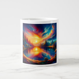 Caneca De Café Grande Cores no Lago