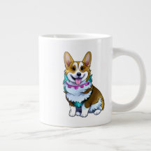Corgi de laranja-branca para um humor positivo
