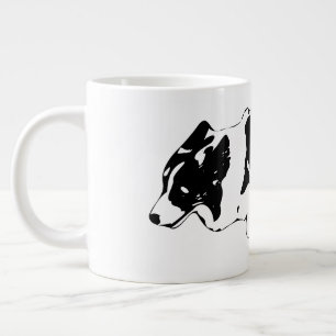Caneca De Café Grande Corgi em movimento, inverno brilhante
