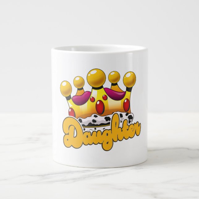 Caneca De Café Grande Coroa das Filhas Reis (Frente)