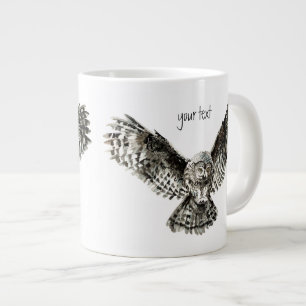 Caneca De Café Grande Coroa de Cinzas de Excelente de Aquarela para Pers
