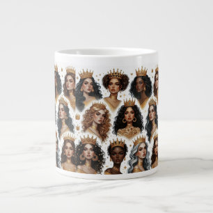 Caneca De Café Grande Coroa em Sabedoria Jumbo Mug