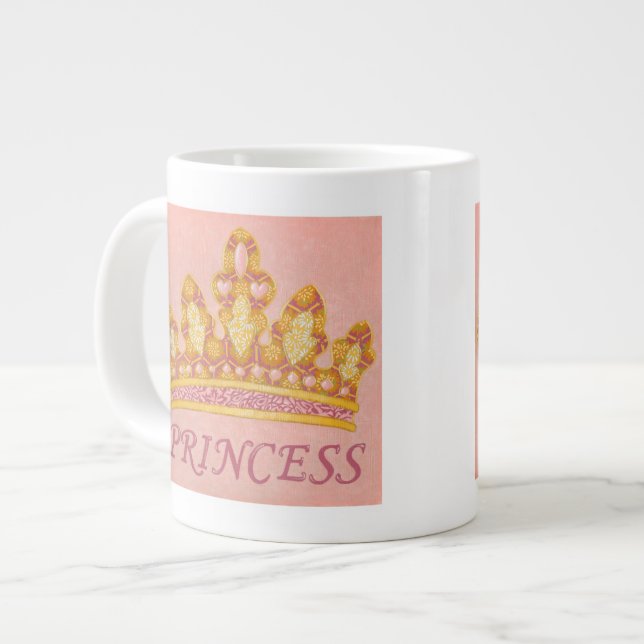 Caneca De Café Grande Coroa princesa enfeitiçada por Chariklia Zaris (Frente Esquerda)