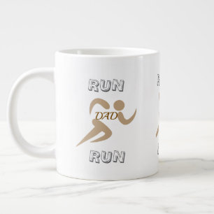Caneca De Café Grande Corra Pai Corra, Presente Divertido de Corrida par