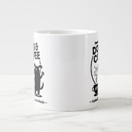 Caneca De Café Grande Correndo com Cachorros e Café