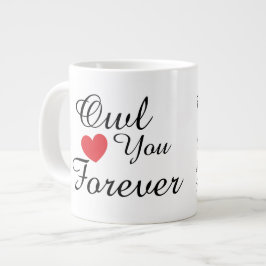 Caneca De Café Grande Coruja Bonita Te Ama Para Sempre Me Café