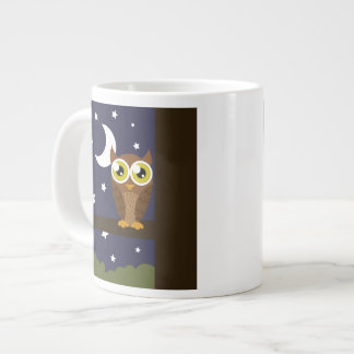 Caneca De Café Grande "Coruja da Noite"