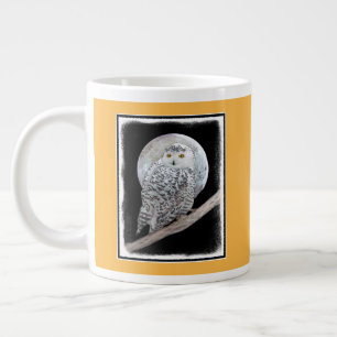 Caneca De Café Grande Coruja das Neves e Pintura da Lua - Arte de Pássar
