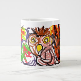 Caneca De Café Grande Coruja no outono