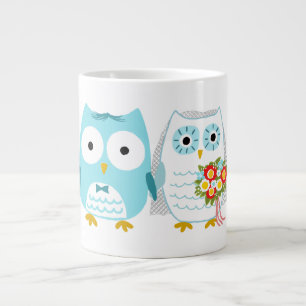 Caneca De Café Grande Coruja Noiva do Casamento e o Casal do Groom