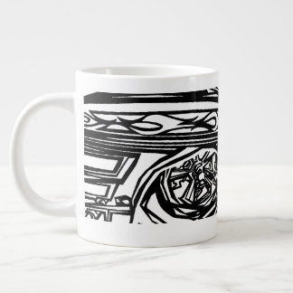 Caneca De Café Grande corveta B&W & del falcon